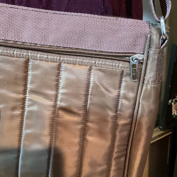 “lug”Brown Crossbody Multi Pocket Nylon Bag. - Picture 4 of 16